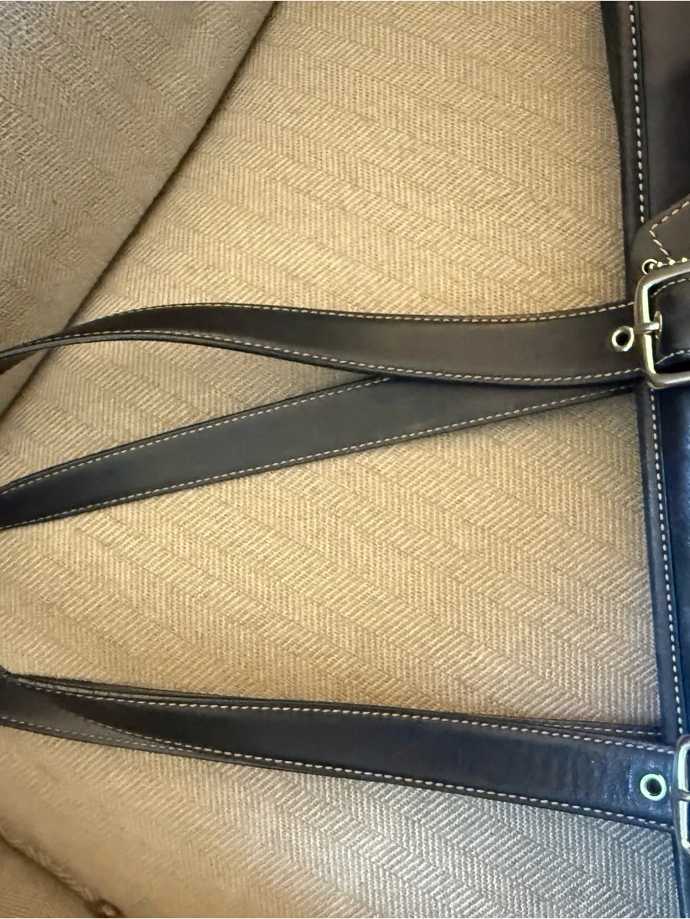 VINTAGE Coach Black Leather Hampton Tote - price reduced! - Picture 8 of 10